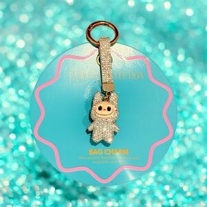 LULU Collection Silver Crystal Bag Charm NWT! GIFT GIVING READY!!